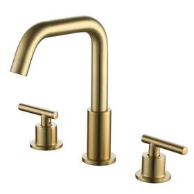 Smd-1514bg Boyel Living 8 Inch Widespread 2-handle Mid-arc Bathroom Faucet With Valve And Cupc Water In