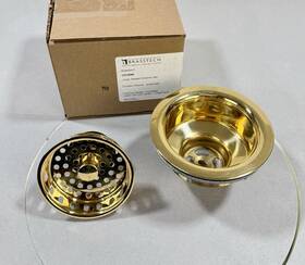 Brasstech 121/03n 121 Solid Brass Basket Strainer With Flange Unlacquered Polished