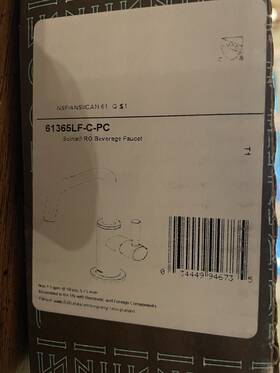 61365lf-c-pc Brizo 034449946735 Odin 1.5 Gpm Cold Only Water Dispenser Beverage Faucet