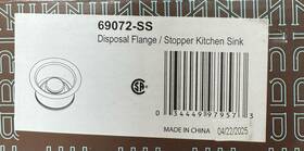 69072-ss Brizo 034449979573 Extended Garbage Disposal Flange And Stopper Stainless