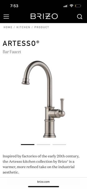 61025lf-ss Brizo Artesso Deck Mounted Bar Faucet - Stainless