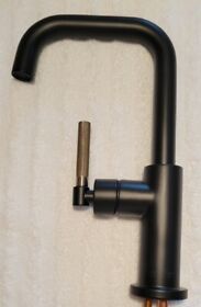61053lf-blgl Brizo Litze Bar Faucet Square Spout Knurled Handle Black Gold