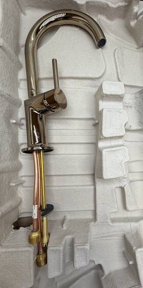 61075lf-pglhp Brizo Single Hole Bar Faucet 61075lf-pg Polished Gold Parts Only