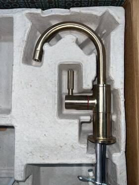61343lf-h-gl Brizo Litze Instant Hot Water Faucet Arc Spout - No Tank Luxe Gol