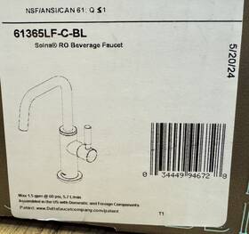 61365lf-c-bl Brizo Solna Square Spout Beverage Faucet Matte Black