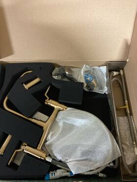 62554lf-gl Brizo Litze Luxe Gold Bridge Kitchen Faucet With Industrial Handle