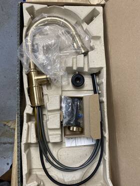 63025lf-gl Brizo Artesso Single Hole Pull Down Kitchen Faucet - Luxe Gold