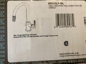 63043lf-gl Brizo Pull-down Kitchen Faucet With Arc Spout And Knurled Handle Luxe Gold