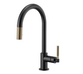 63043lf-blgl Brizo 63043lfblgl Litze Pull Down Kitchen Faucet -