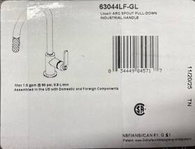 63044lf-gl Brizo Litze Pull Down Kitchen Faucet Luxe Gold New