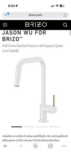 63075lf-mwlhp Brizo Odin 1.8 Gpm Kitchen Faucet Arc Spout Matte White Less Ha