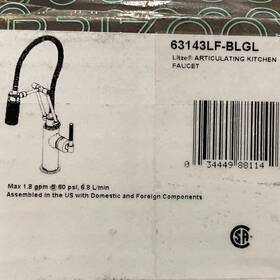 63143lf-blgl Brizo Litze Dual Jointed Articulating Arm Pre-rinse Pull-down Kitch