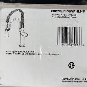63375lf-mwpnlhp Brizo Odin 1.8 Gpm Semi-professional Kitchen Faucet - Less Handl