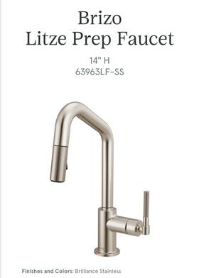 63963lf-ss Brizo Litze 1.8 Gpm Single Hole Pull Down Prep/bar Faucet