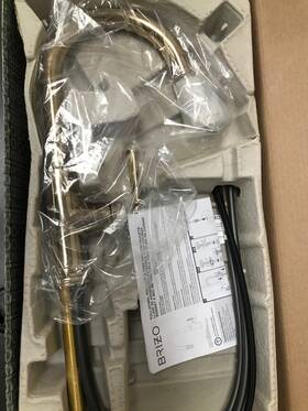 63974lf-pg Brizo Rook Pull Down Prep Kitchen Faucet Polished Gold