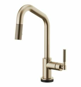 64063lf-gl Brizo Smarttouch Pull-down Kitchen Faucet With Angled Spout 64063l-gl