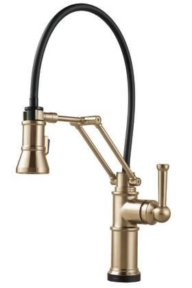 64225lf-gl Brizo Artesso Kitchen Faucet With Smart Touch Technology Luxe Gold