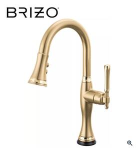 64958lf-glpg Brizo Tulham Single Handle Pull Down Kitchen Faucet In Luxe Gold