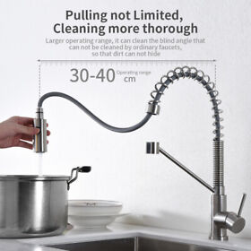 Bs8048bnus Brushed Nickel Kitchen Faucet Swivel Single Handle Pull Down Sprayer Mixer Tap