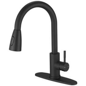 4034-b Bwe Kitchen Sink Faucet Pull Down Single Handle Swivel Sprayer Mixer Tap With