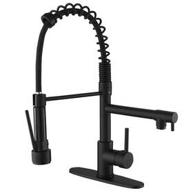 Bwe 674012872650 Single-handle Pull-down Sprayer 2 Spray High Arc Kitchen Faucet With Deck Plate