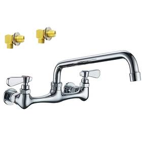 Bwe 810148590024 Commercial Kitchen Faucets Sink Faucet 8 Inch Center With Swivel