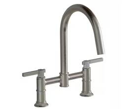 A-94080-n Bwe Modern Double Handle 2-holes Kitchen Faucet Swivel Spout Brushed Nickel