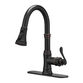 A-94551-orb Bwe Single-handle Pull-down Sprayer 3 Spray High Arc Kitchen Faucet With Deck In