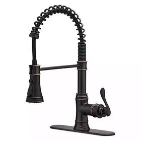 A-94553-orb Bwe Kitchen Faucet With Deck Plate Pull-down Sprayer 3 Spray Oil Rubbed Bronze New