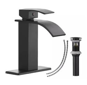 A-96021-b-2 Bwe Waterfall Single Hole Single-handle Low-arc Bathroom Faucet
