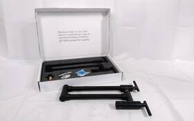 A-99358-b Bwe Matte Black Wall Mount Pot Filler Kitchen Faucet Double Handle 23in Swing