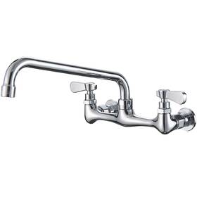 B08tc3kj9t Bwe Kitchen Faucet Wall Mount 12 Inch Swivel Spout 8 Center 2-handle Commercial Chr