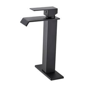 Cadeninc 774829706930 Single Handle Hole Bathroom Faucet With Deckplate Black