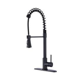 Whl-lqjy-74mb Cadeninc Commercial Modern Single-handle Standard Spring High Arc Kitchen Faucet In Matte
