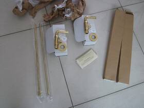 900i-74-pbu California Faucets Deluxe Angle Stop Kit Polished Brass Uncoated
