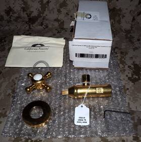 Cf-9000-47-bbu California Faucets Deluxe Angle Stop With Flange And Decorative Handle