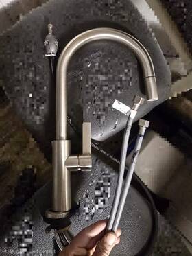 K50-101-sst-pc California Faucets K50-101 Pull-down Prep/bar Faucet With Button Sprayer
