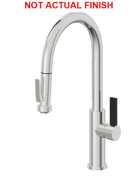 K51-100sq-fb-cb-d California Faucets Pull-down Kitchen Faucet Carbon Black New
