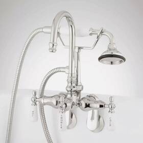 Rs-40201 Canyon Bath Chrome Clawfoot Tub Faucet Wall Mount Bathtub And Hand Shower