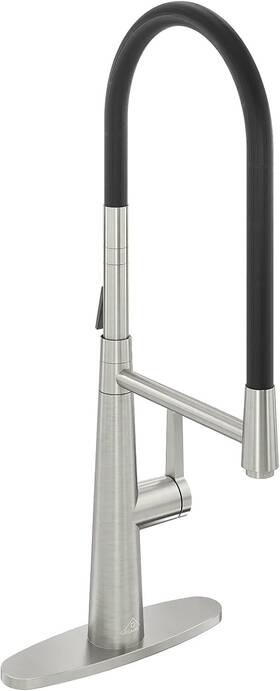 Ca-d0465-bn Casainc Single-handle Kitchen Faucet With Deckplate Included Brushed Nickel New