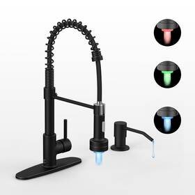 Casavilla Kf-q-1701 Bronze Kitchen Faucet With Sprayer Soap Dispenserktchen Fauc