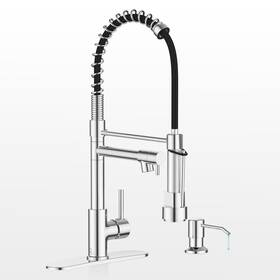 Kf2101q Casavilla Kitchen Faucet With Soap Dispenser Deck Plate And Dual F