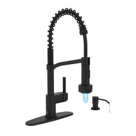 Kf2102b Casavilla Black Kitchen Faucet With Soap Dispenser Light For Campe