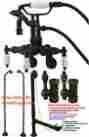 Cck1303t5d Kingston Brass Tub Mount Adj 3-3 8 To 9 Clawfoot Faucet Supply Lines Drain Valve Kit