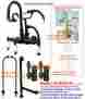 Cck9t5d Kingston Brass 3-3 8 Tub Mount Clawfoot Faucet Supply Lines Drain Valves Kit Bronze