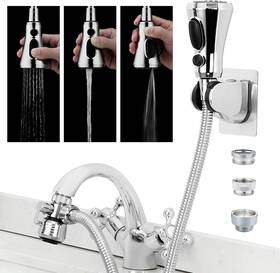 Cecefin 705353590894 Kitchen Faucet Hose Attachment Sink Sprayer Replacement Head 4.9 Ft