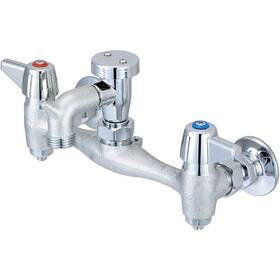 0050-urc-qi Central Brass Double Handle Wall Mounted Service Sink - Chrome