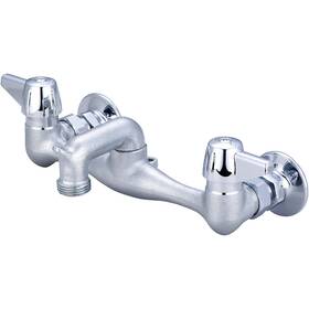 0051-urc Central Brass Double Handle Wall Mounted Service Sink - Chrome