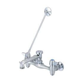 0054-urc-qi Central Brass Double Handle Wall Mounted Service Sink - Chrome