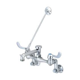0054-yelsrc-q Central Brass Double Handle Wall Mounted Service - Chrome